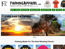 Tablet Screenshot of farmingapparel.com